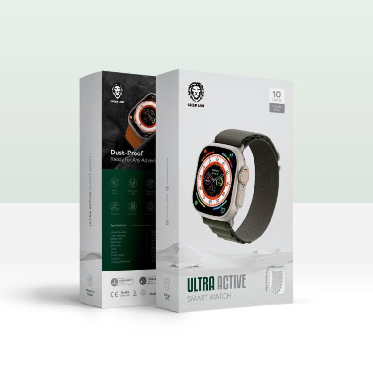 ساعت هوشمند گرین لاین Ultra Active تیتانیومی Green Lion Ultra Active Smart Watch Titanium with Orange Band GNSW49-A