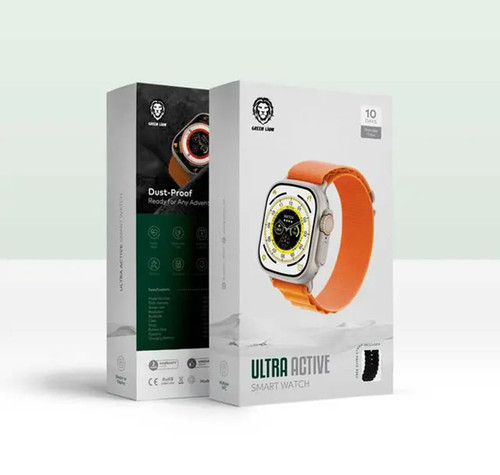 ساعت هوشمند گرین لاین Ultra Active تیتانیومی Green Lion Ultra Active Smart Watch Titanium with Orange Band GNSW49-A
