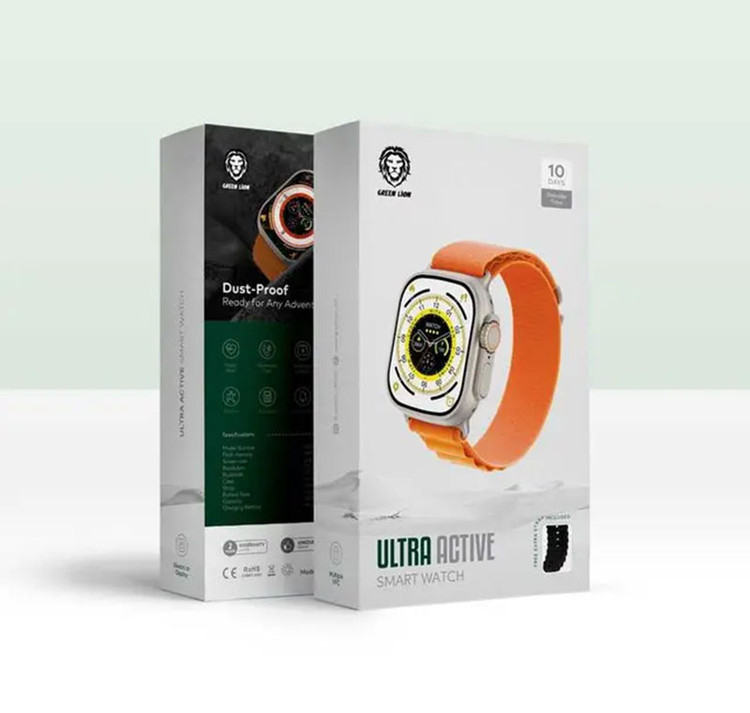 ساعت هوشمند گرین لاین Ultra Active تیتانیومی Green Lion Ultra Active Smart Watch Titanium with Orange Band GNSW49-A