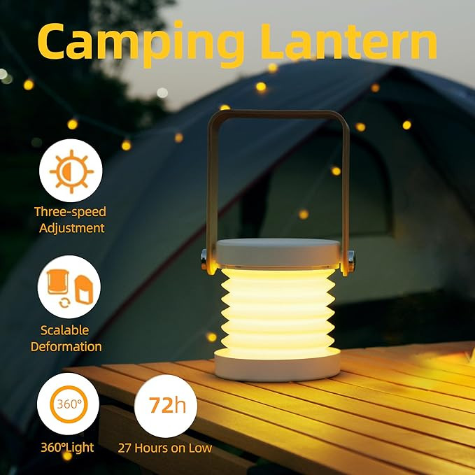 چراغ فانوسی شارژی قابل حمل Lantern Light – نور همهجا با طراحی شیک و چندکاره