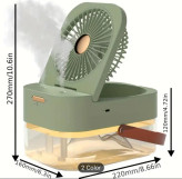 پنکه رومیزی مه پاش و چراغ خواب مدل Dual Spray