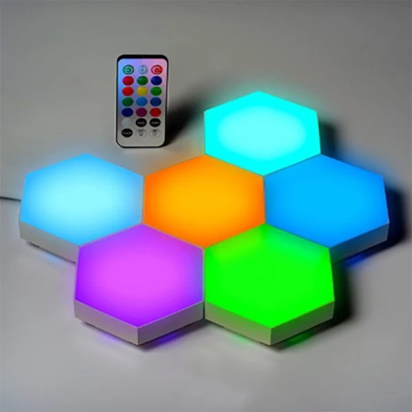چراغ دیواری گیمینگ مدل کندویی 6 تایی RGB