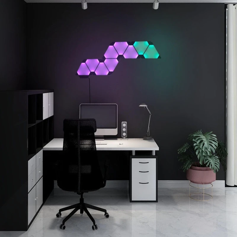 پنل LED دیواری هوشمند مثلثی: نورپردازی تعاملی با فناوری RGB-IC