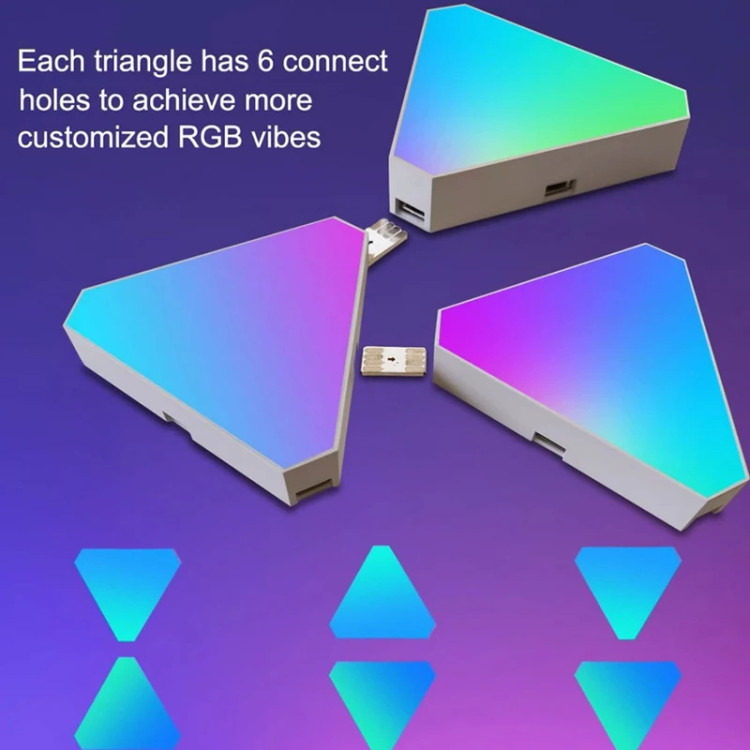 پنل LED دیواری هوشمند مثلثی: نورپردازی تعاملی با فناوری RGB-IC
