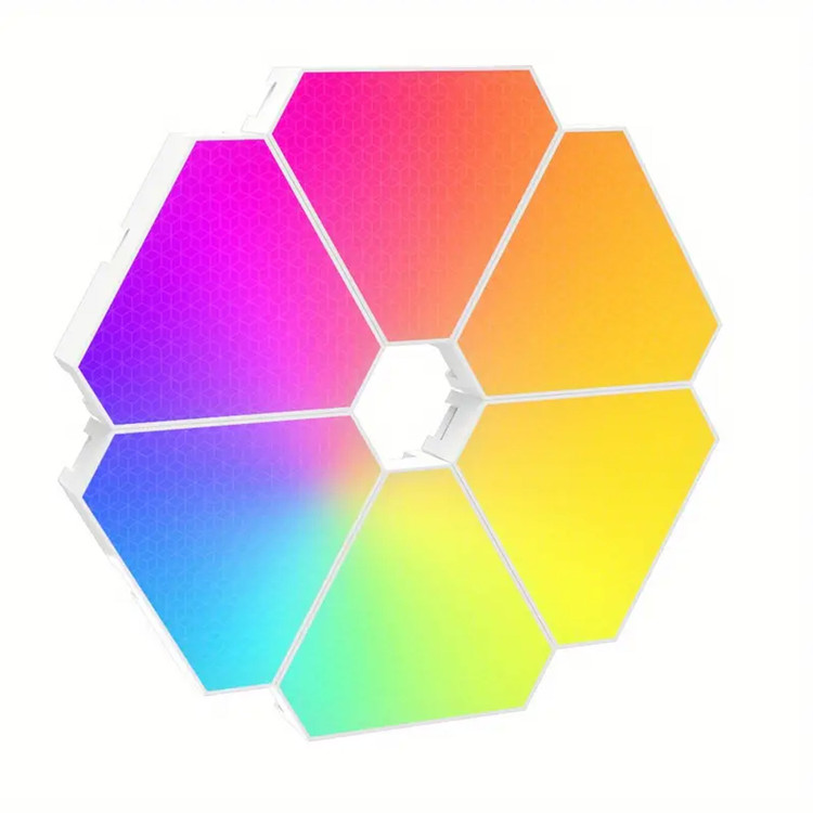 پنل LED هوشمند، ال ای دی مثلثی، مدل 6 تیکه ، چراغ دیواری RGB گیمینگ هوشمند با ریموت و اپلیکیشن | نورپردازی مدرن و هوشمند برای خانه و اتاق گیمینگ