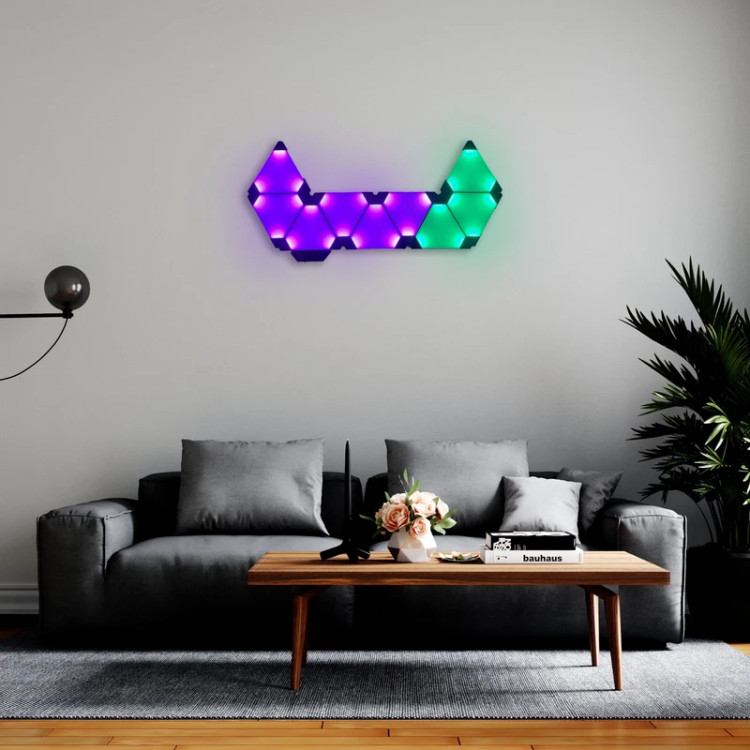 پنل LED دیواری هوشمند مثلثی مدل 8 تکه