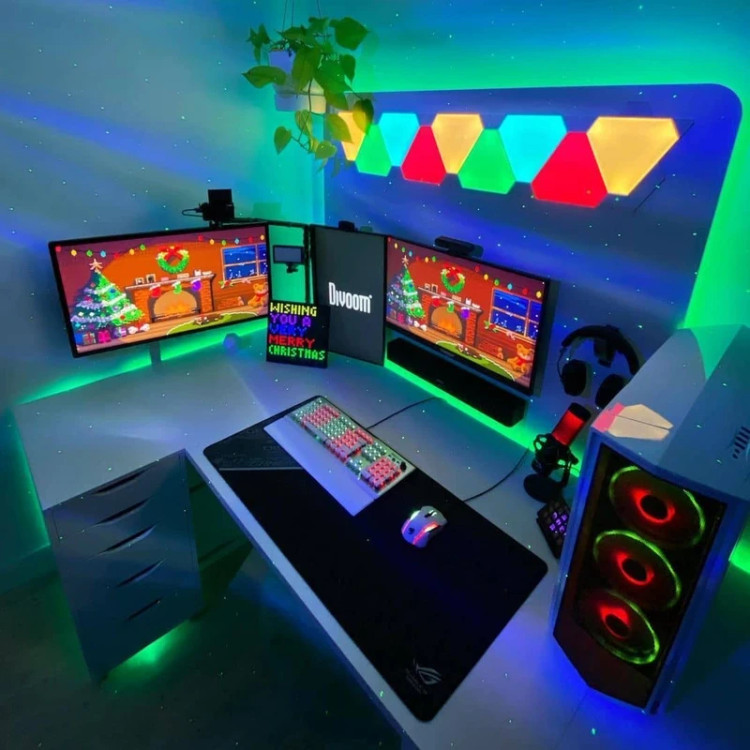 پنل LED دیواری هوشمند مثلثی مدل 8 تکه