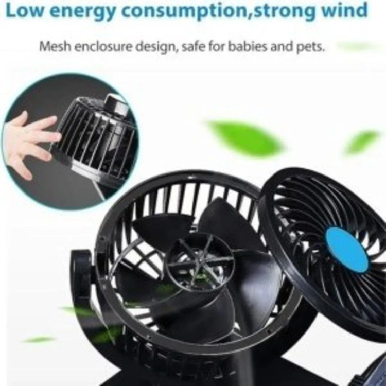 پنکه فندکی سه قلو خودرو مدل F4310 | خنککننده قوی و کممصرف برای سفرهای تابستانی