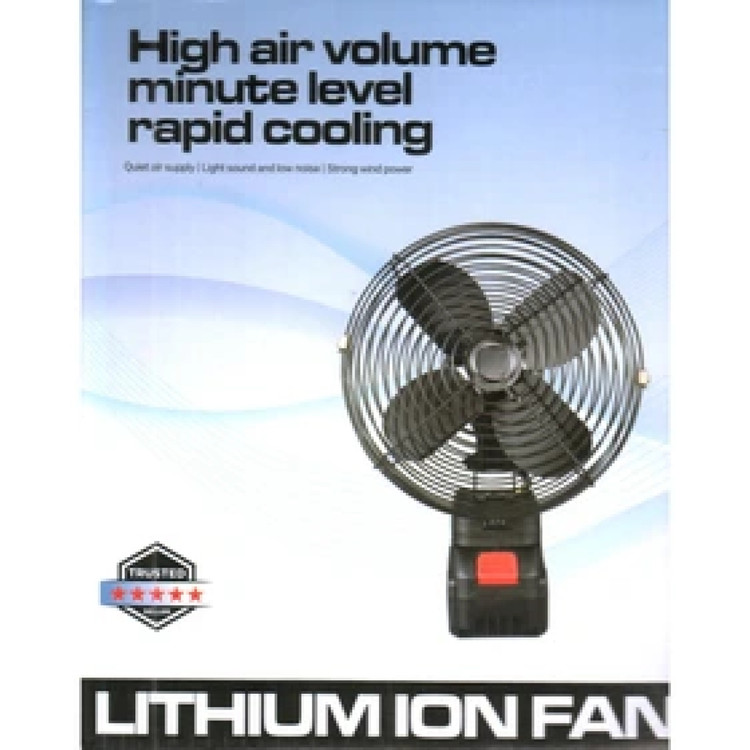 پنکه شارژی رومیزی مدل FAN LITHIUM | بدنه فلزی و موتور توربو با باتری لیتیومی